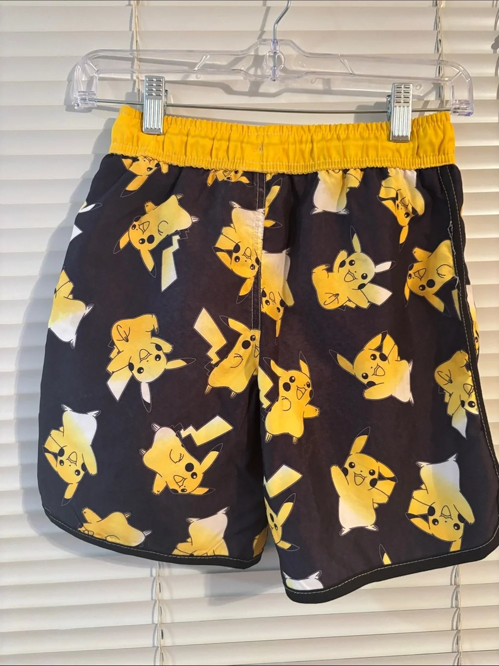 Pokemon Boys Black and Yellow Pikachu Swim Trunks